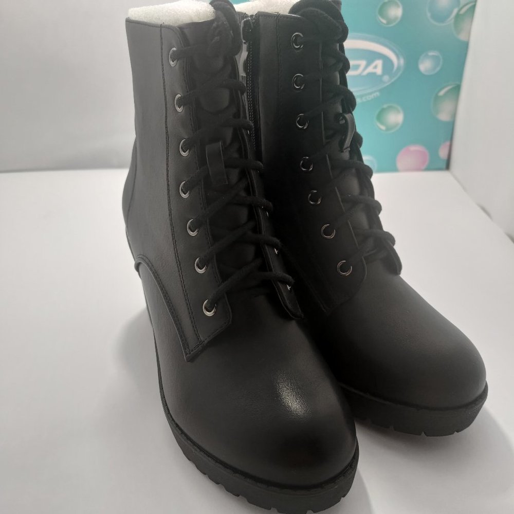 WITTY S Mid Platform Heel Ankle Boot Black